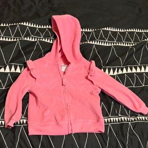Carter's Bright Pink Heart Hoodie